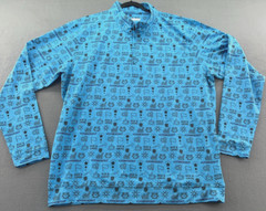 Fore Fathers Shirt Mens XXL Blue Long Sleeve 1/4 Zip Pullover Rise & Grind Golf