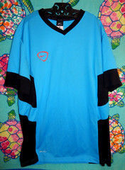 Nike Futebol Dri-Fit V-Neck Shirt Turquoise Black XL 47″ Chest