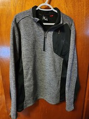 Men’s Large Spyder Gray And Black 1/4 Zip Stretch Performance Pullover