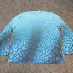 Reel Life Shirt Mens XXL Blue Pullover Long Sleeve Fishing Activewear