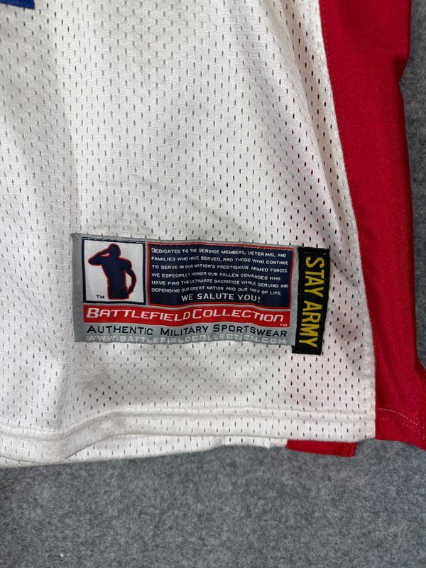 Battlefield Collection US Army 7 ID 7th Infantry Division Jersey Men L Red White gallery