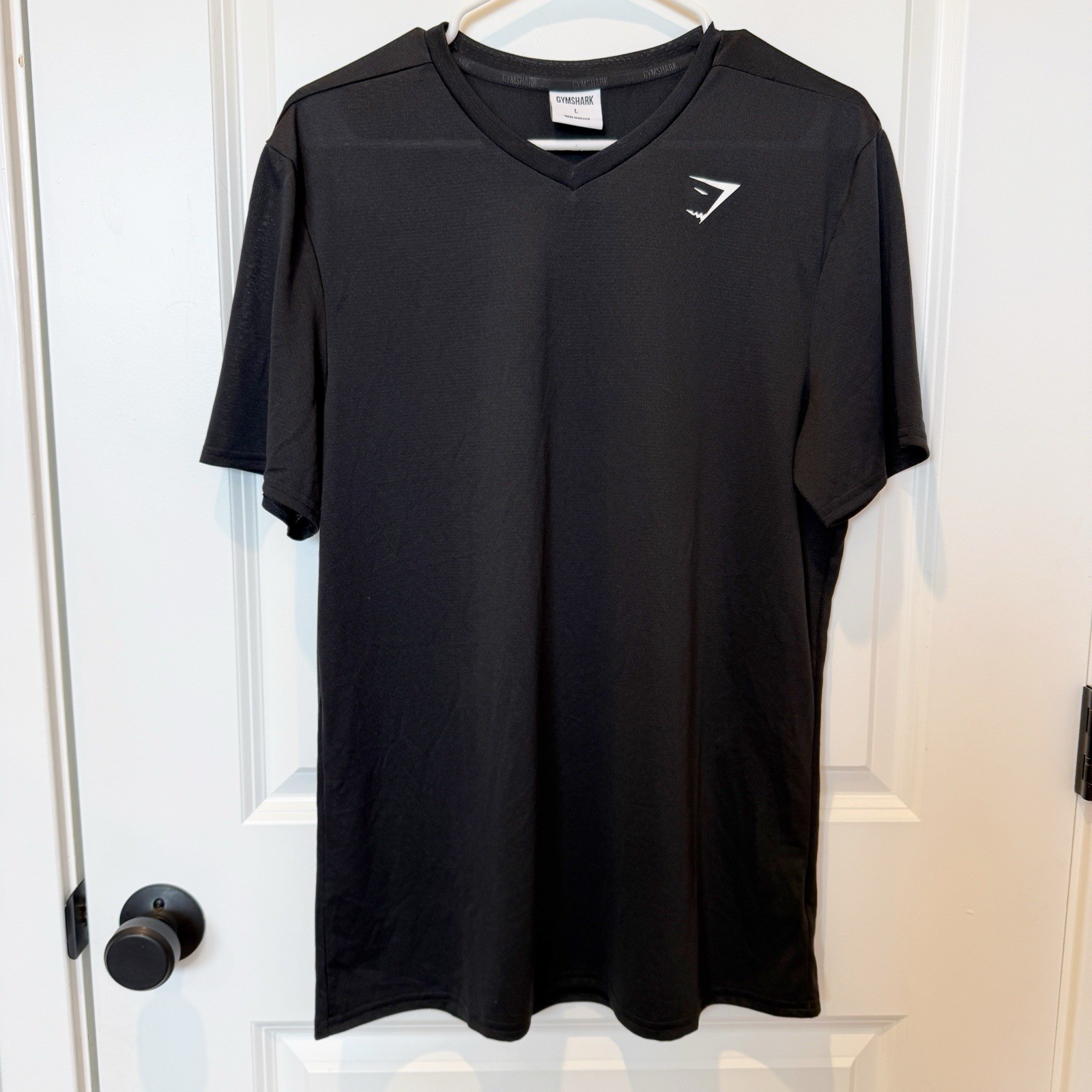 Gymshark Mens Black Performance T- Shirt Large Gym Training Sports Lightweight gallery