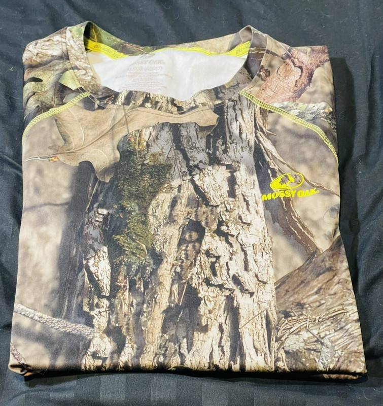 Mossy Oak Dri More Tech Camouflage T-Shirt Men's XL Real Tree Hunting Top EUC gallery