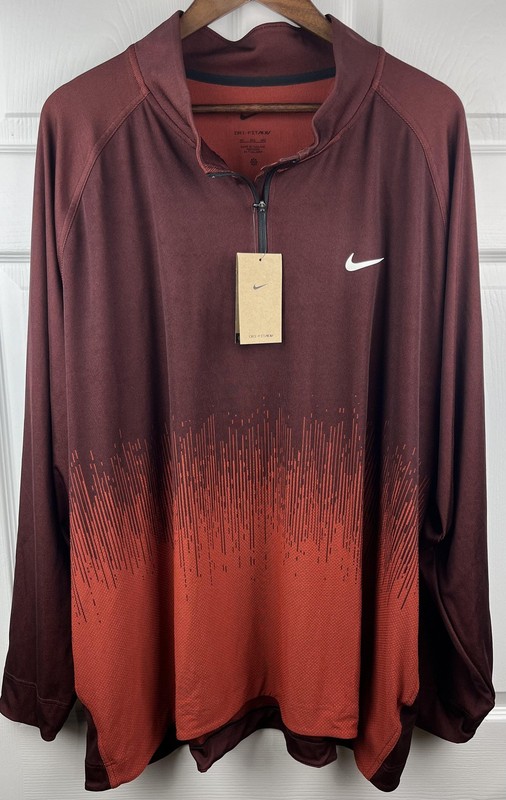 Nike Pullover Mens 4XL Quarter Zip Dri-FIT ADV Red Golf Big Tall FD5833-626 NEW gallery