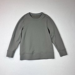 Lululemon Men’s Shift Stitch Waffle Knit Crew Shirt Gull Gray Longsleeve Size S