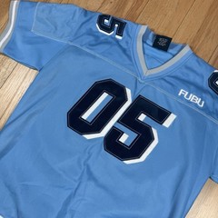 VINTAGE Fubu 05 Sports Series Football Jersey Mens XL Blue Pullover Y2K Hip Hop
