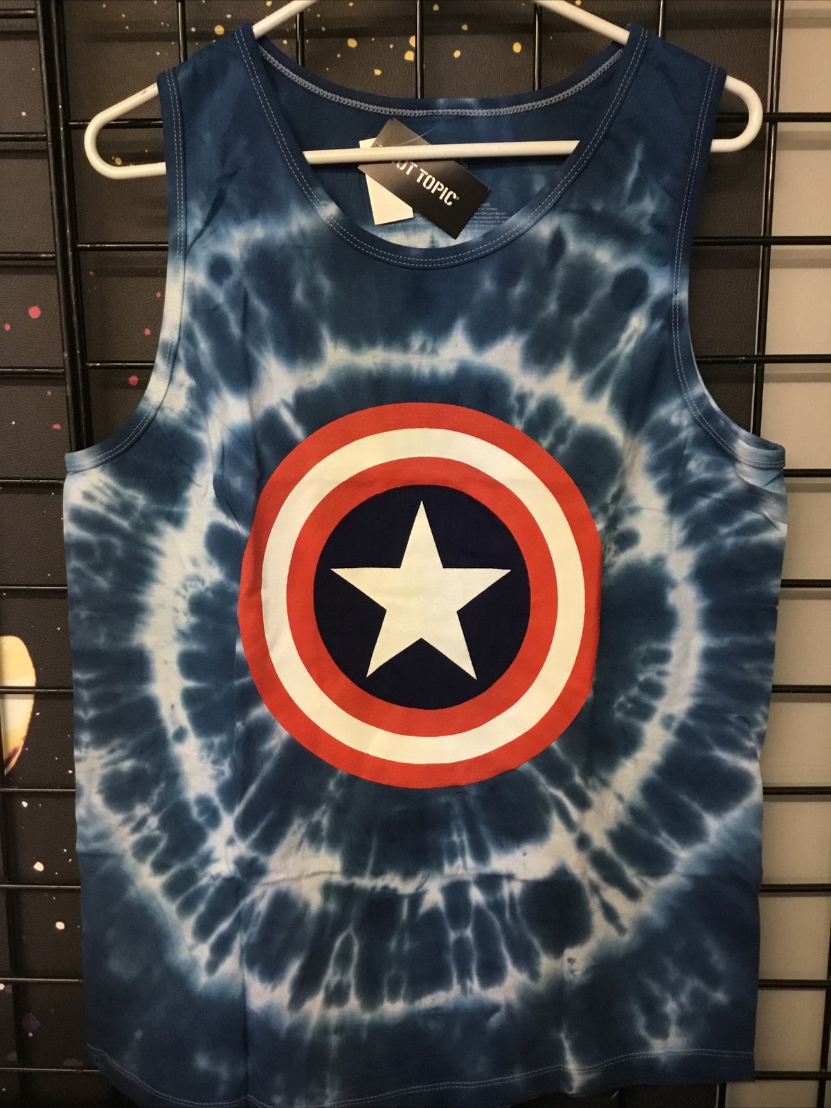 Marvel Adult Captain America Tie Dye Tank Top gallery