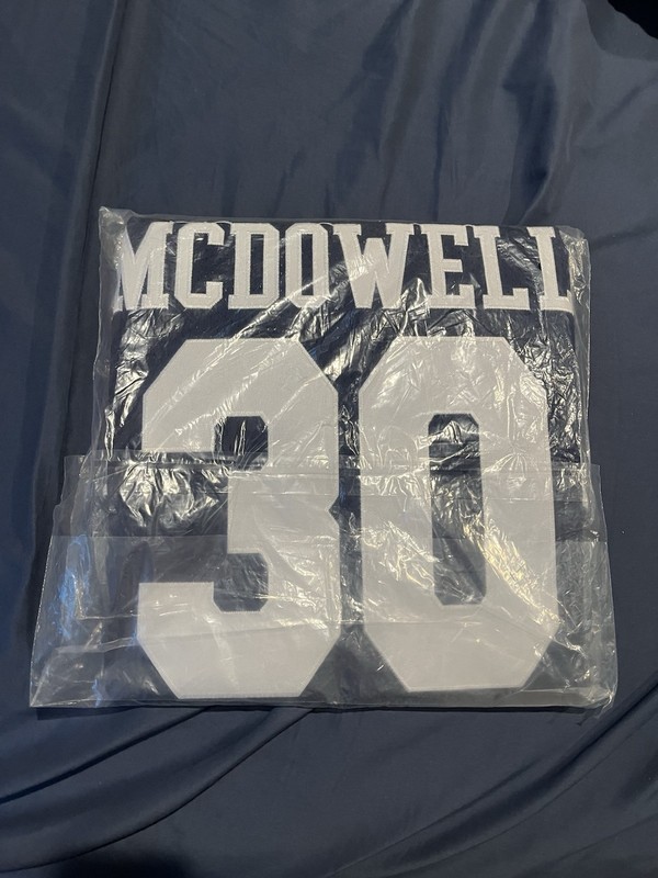 Authentic Classics McDowell #30 Conner Football Jersey Blue White Men’s M NWT gallery