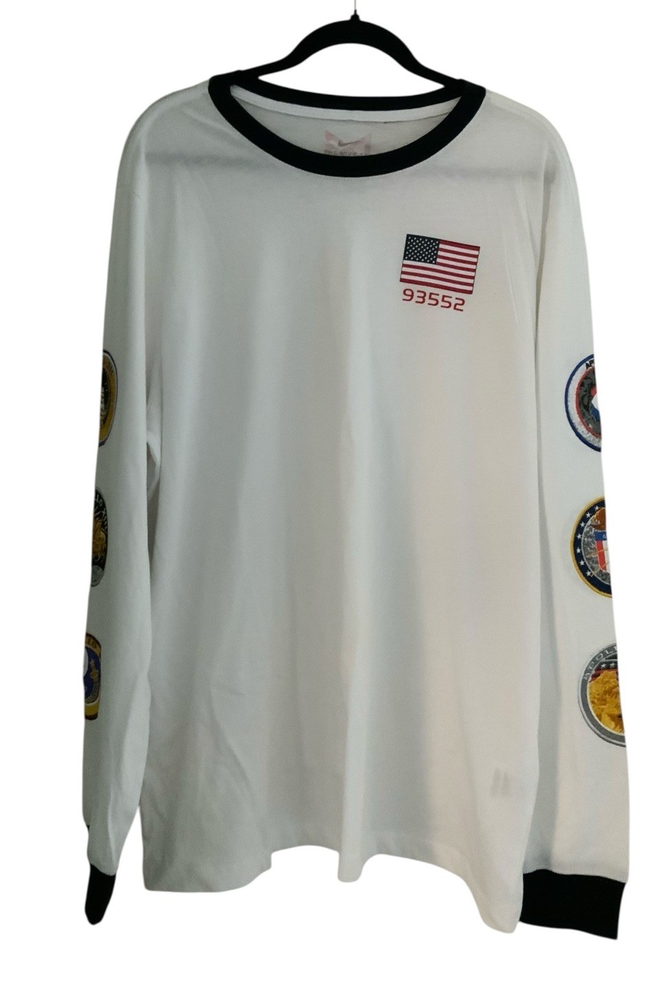 NIKE PG PAUL GEORGE SPACE NASA BASKETBALL LONG SLEEVE TOP BQ7534-100 SZ XL gallery