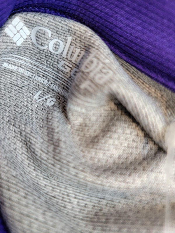 NEW Columbia Golf Omni-Wick Shotgun 2.0 Purple Gray LS 1/4 Zip Shirt Men's L gallery