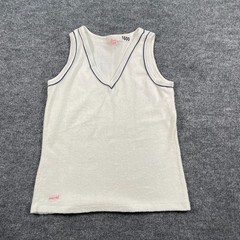Vintage 70s 80s Doggonits Blank Terry Tank-Top Small 17×25 White