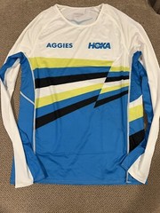 Mens Hoka one one Pro Elite running shirt Lightweight Long Sleeve Top Aggies XS