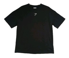 Gymshark Mens Small Black Power Oversized T-Shirt B4A7O