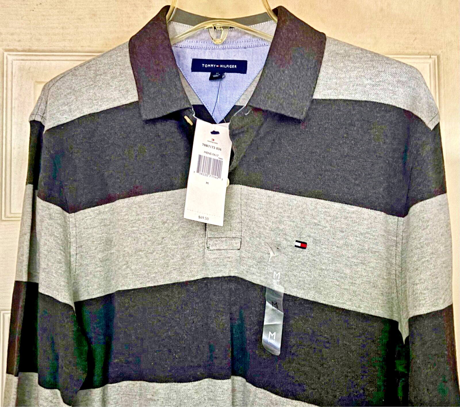 NEW/NWT Men's MED TOMMY HILFIGER Sport Casual Dress Rugby Pullover Polo Shirt gallery