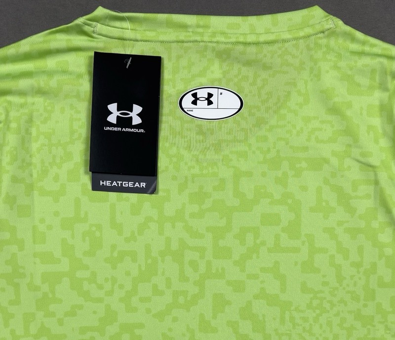 Under Armour Compression HeatGear Armour Printed SS Shirt Green 1383321 Men's XL gallery