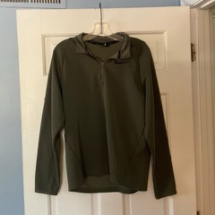 Nike Therma Quarter Zip Shirt Top Long Sleeve Green Men’s Size S Active Workout