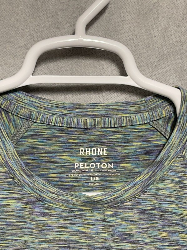Rhone Peloton Shirt Men L Rainbow Reign Tee Workout Performance Gym Training gallery