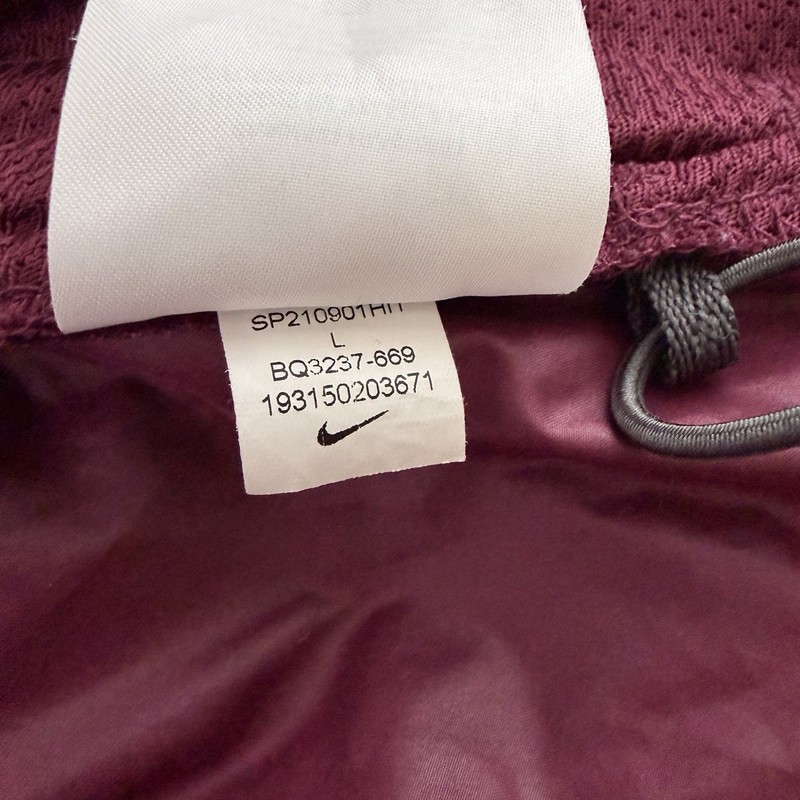 Nike Short Sleeve Windshirt Pullover Maroon Men’s Large BQ3237-669 gallery