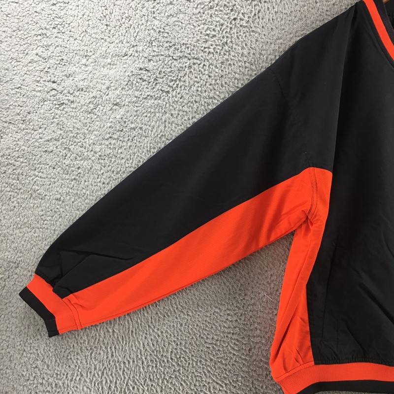 Motion Athletic Pullover Mens Small Black Sports V-Neck Long Sleeve Pullover NEW gallery