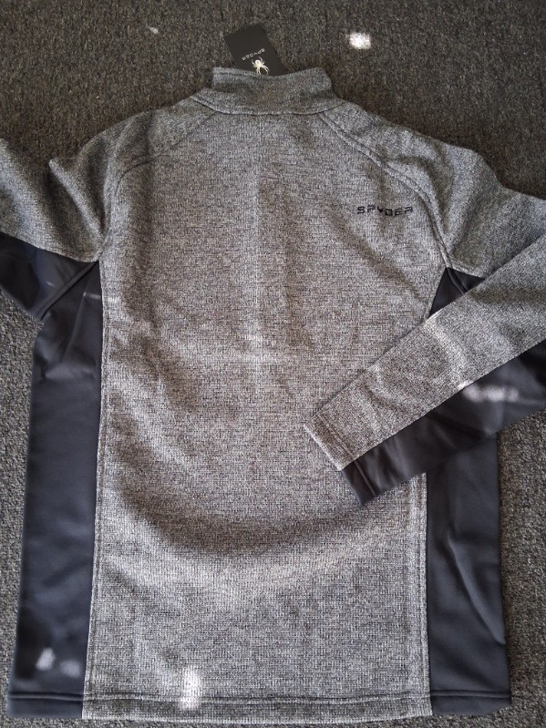 Spyder Half Zipper Pullover XXL Black Heather/Grey (Qty Avail) gallery