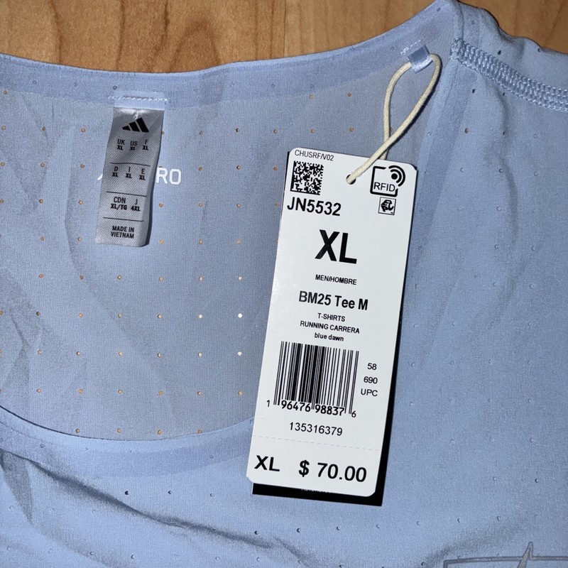 Adidas Running Carrera Boston Marathon 25 Blue Dawn T-Shirt JN5532 Men Sz XL NEW gallery