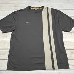 VINTAGE Nike Shirt Mens Large Gray Running Tennis Gym Workout Soccer 90s Y2K