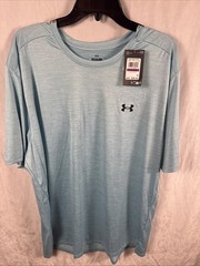 UA Men’s XXL Seafoam Blue Tech Vent Short Sleeve Tee RETAIL $35