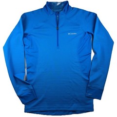 Columbia Men’s Small Omni-Heat Heavyweight Half Zip Base Layer Blue