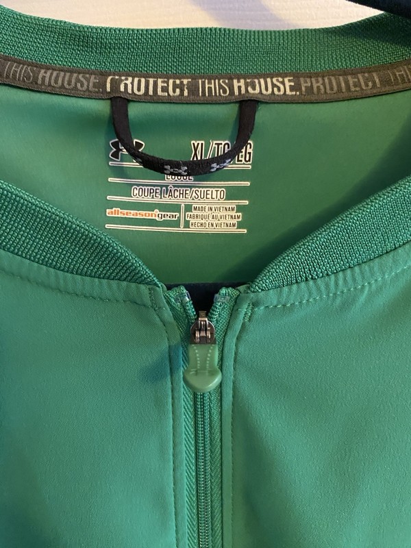 Under Armour Men's XL Green AllSeasonGear 1/4 Zip Mock Neck Loose Pockets gallery