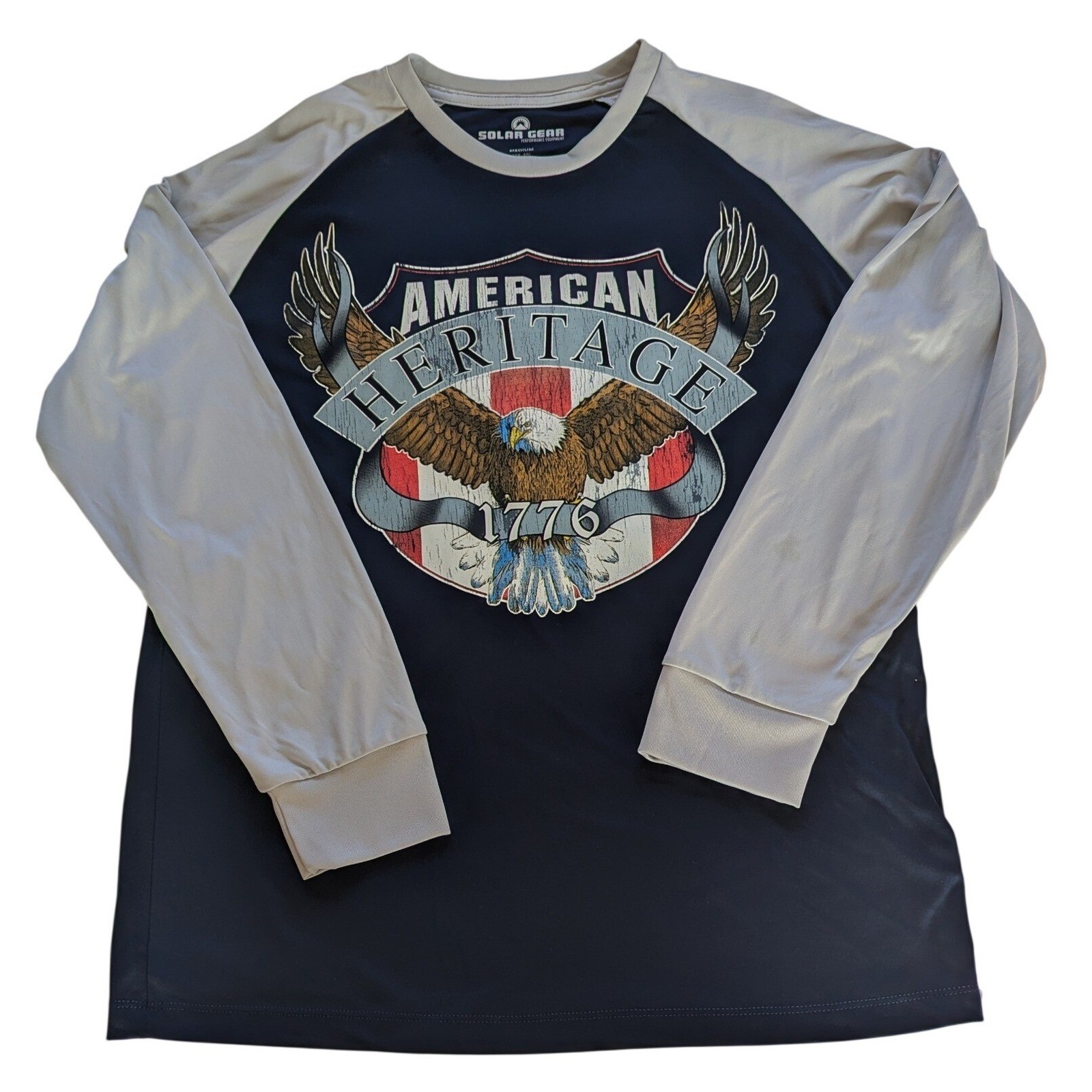 Solar Gear Mens American Heritage Eagle 1776 Long Sleeve Shirt Medium Patriot gallery