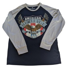 Solar Gear Mens American Heritage Eagle 1776 Long Sleeve Shirt Medium Patriot