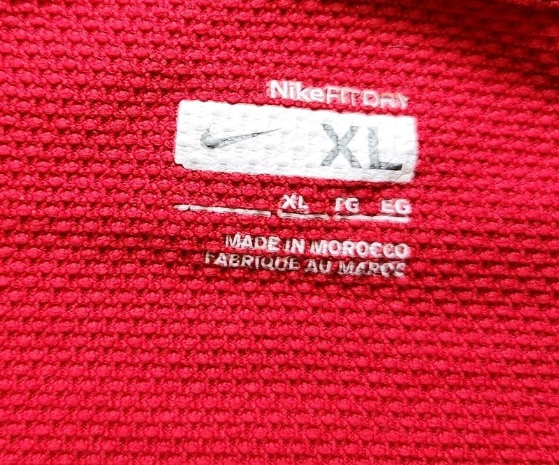 Nike FITDRY Shirt Men's XL Short Sleeve Crew Neck Red gallery