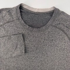 Lululemon Metal Vent Tech Men Medium Grey Marl Long Sleeve Seamless Shirt