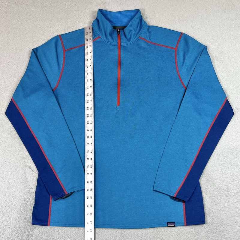Patagonia Capilene Midweight Baselayer Mens Large Blue 1/4 Zip Pullover Outdoor gallery