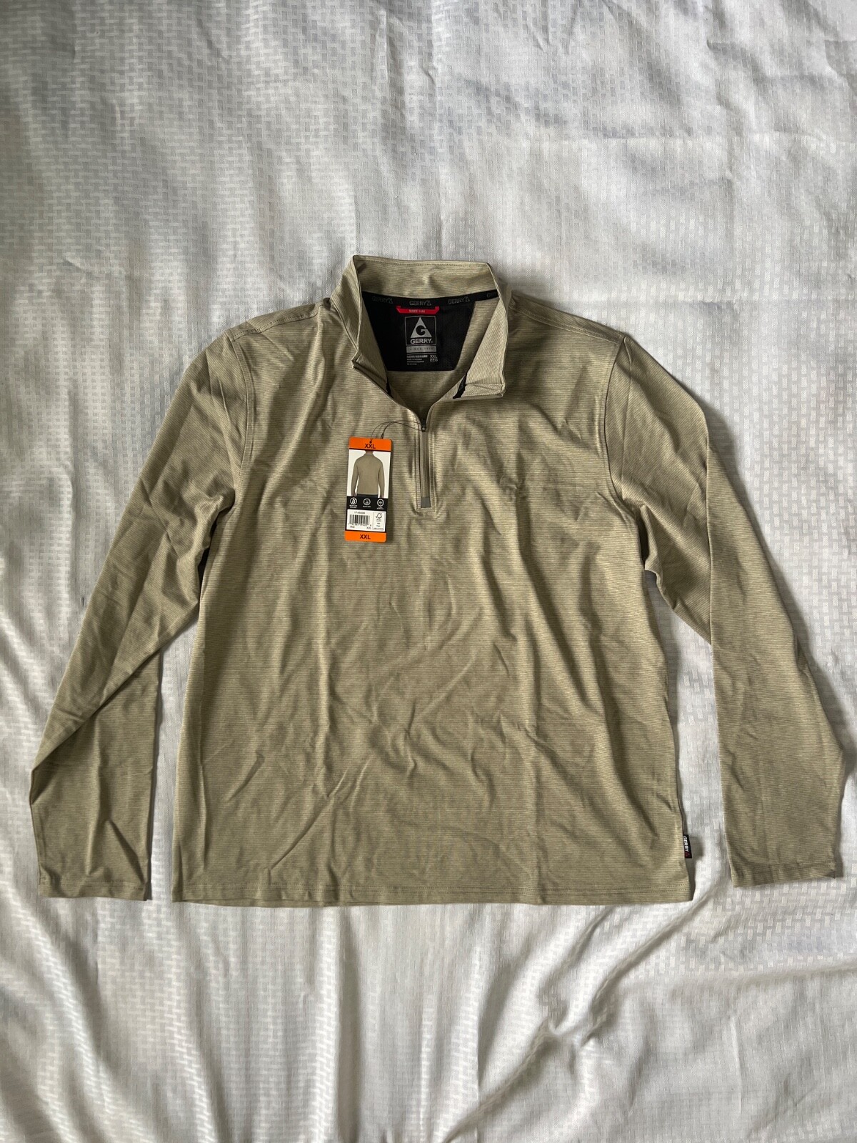 New! Gerry Men's Long Sleeve 1/4th Zip Tan Sz XXL Free Shipping! gallery