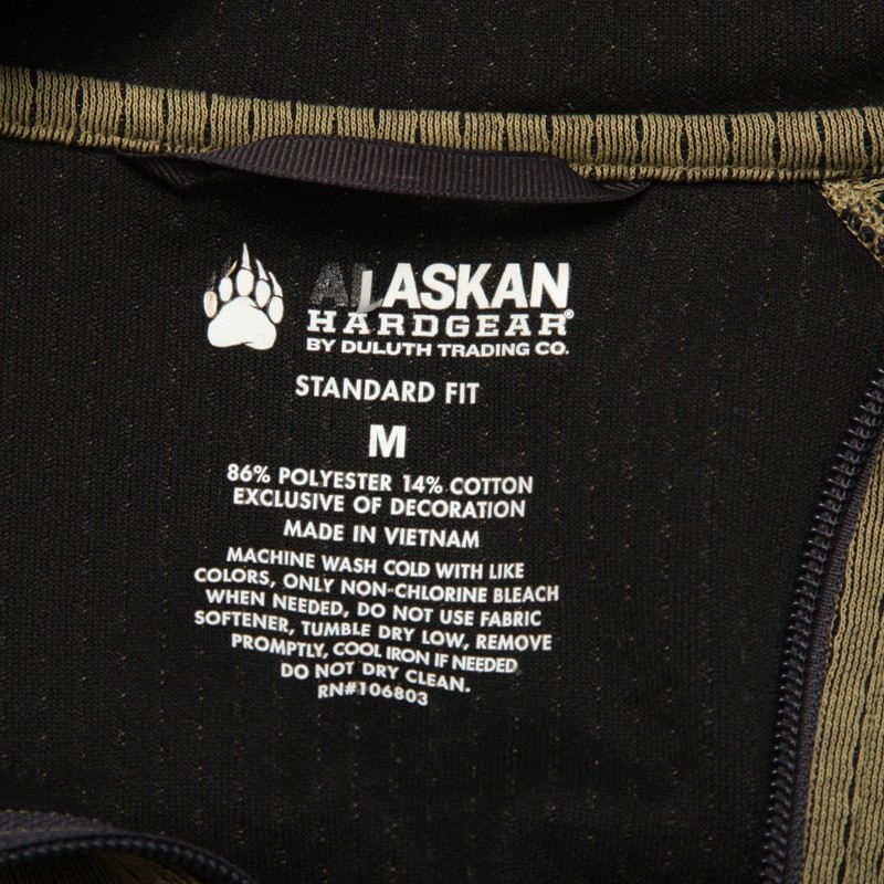 Duluth Trading Alaskan Hardgear Pullover Mens Medium Green 1/4 Zip Hiking gallery