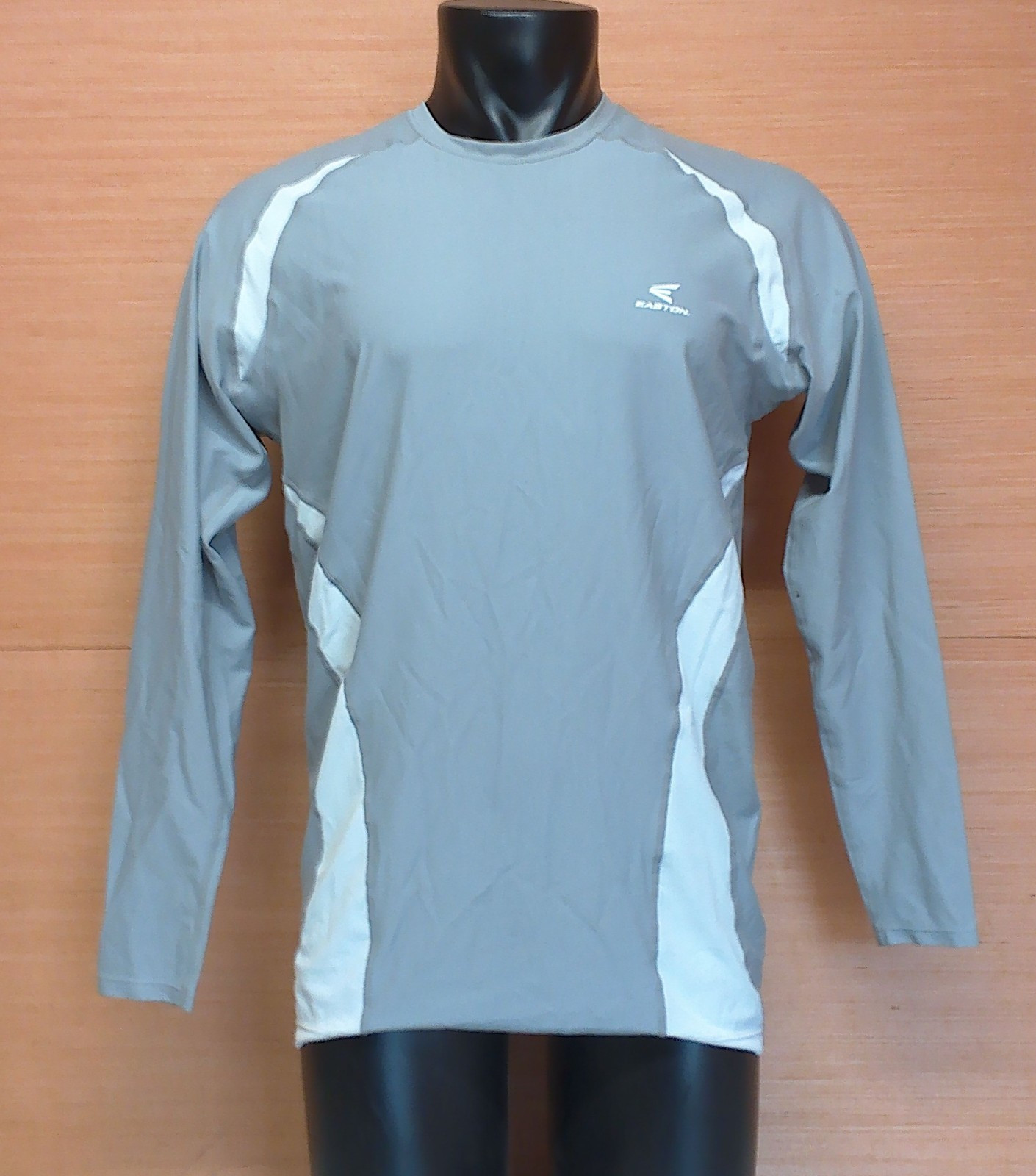Easton Baseball Grey & White Vented Long Sleeve Shirt Men's Size X-Large gallery