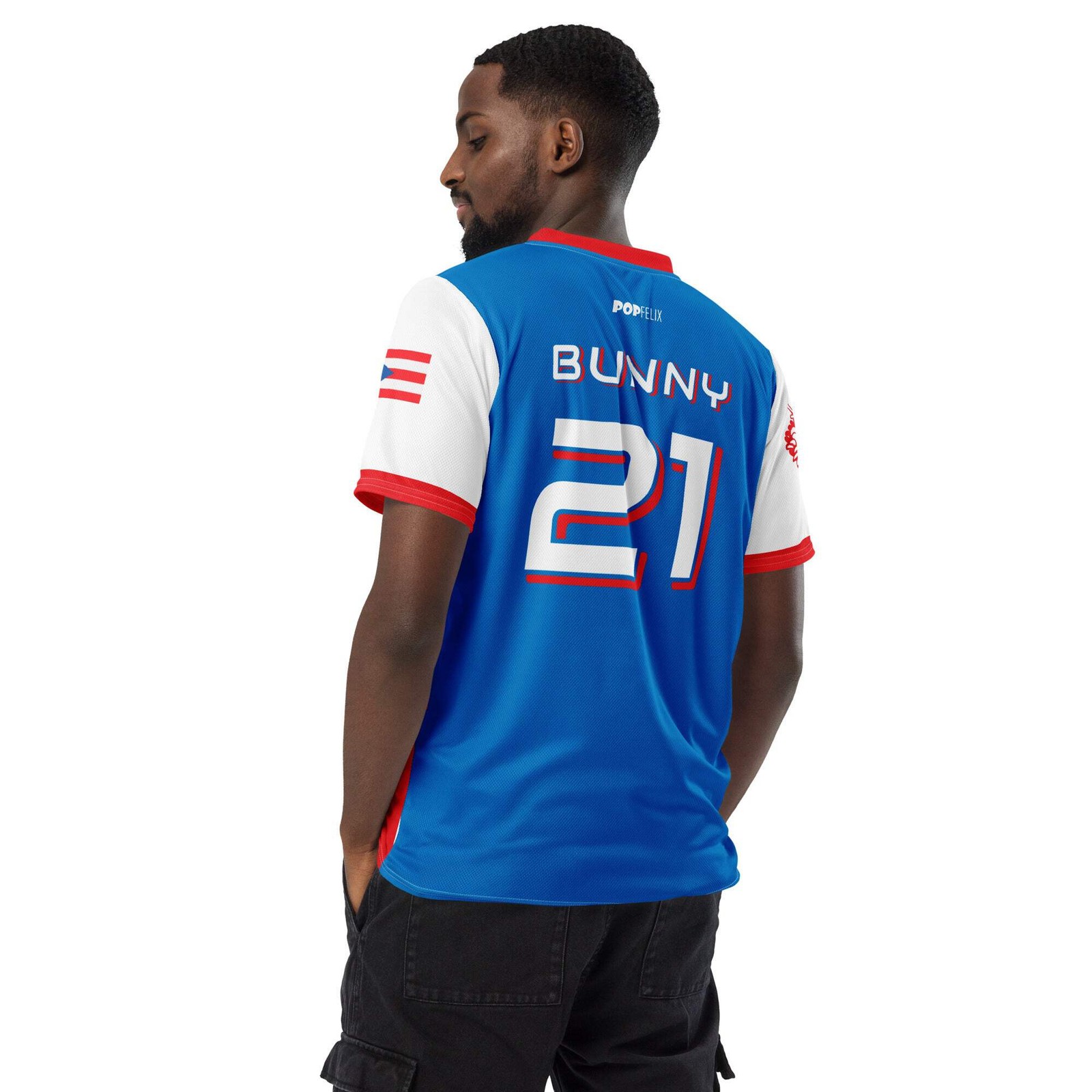 Puerto Rican PR Boricua Flag Commemorative Bad Bunny #21 PopFelix Recycled Unise gallery