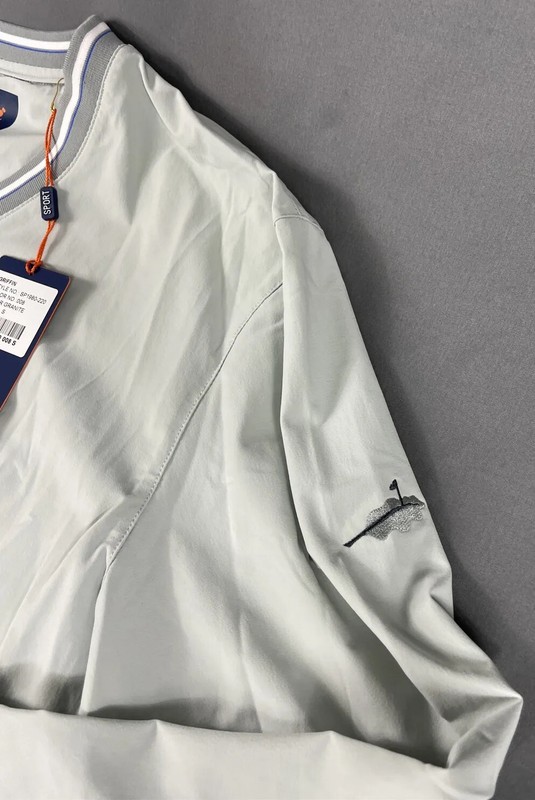 Donald Ross Golf Pullover Sleeve Logo Wind Shirt Small Gray NWT MSRP $155 gallery