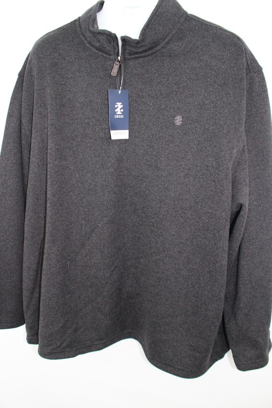 IZOD COMFORT & PERFORMANCE 1/2 ZIP FLEECE L/S PULLOVER TOP SZ: 4XB 4XL 4X NWT gallery