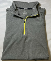 Nike 1/4 Zip Pullover Men L Gray Dri-Fit Running Long Sleeve Shirt Thumb Holes