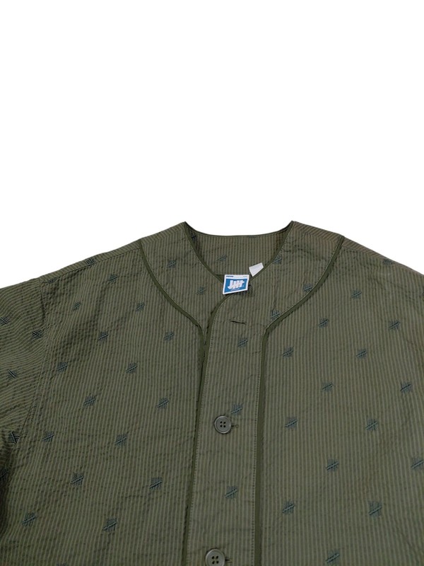 Undefeated Shirt Baseball Jersey UNDFT Embroidered Olive Green Mens Size Medium gallery