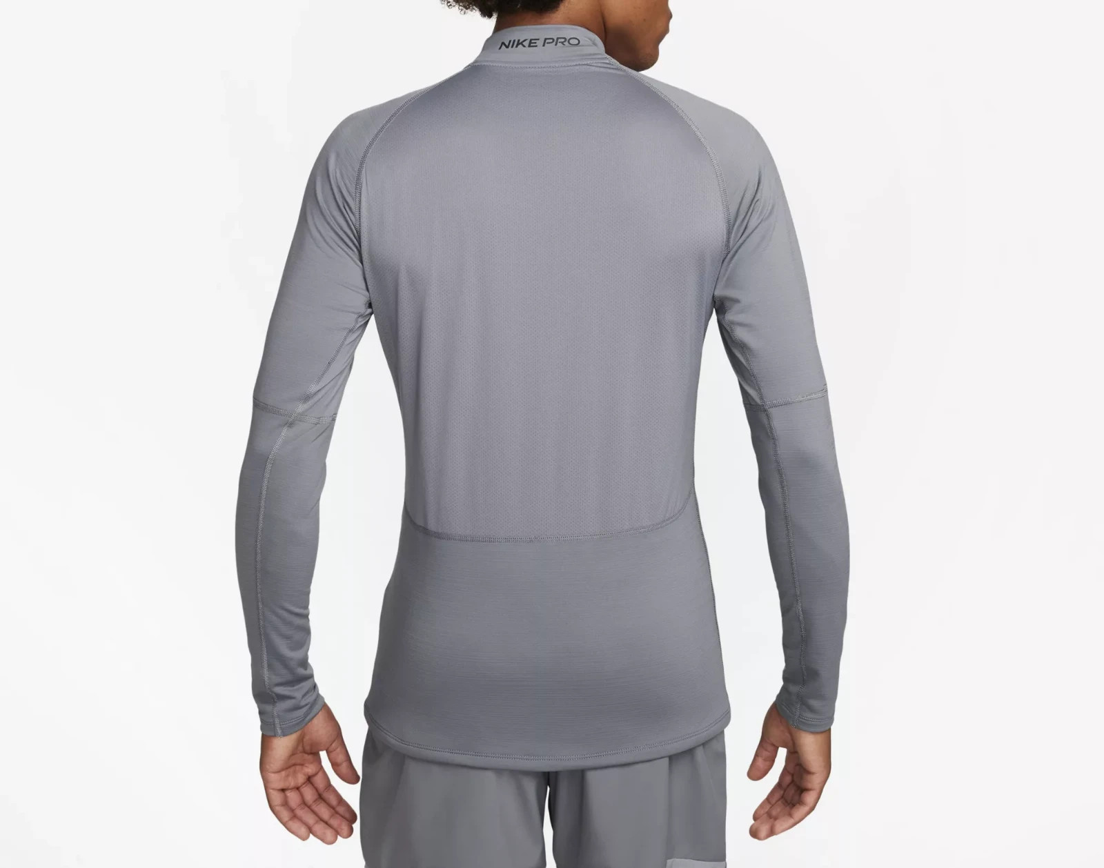 Nike Men's Pro Dri-FIT Warm Mock Neck Long Sleeve Shirt Smoke Grey S gallery