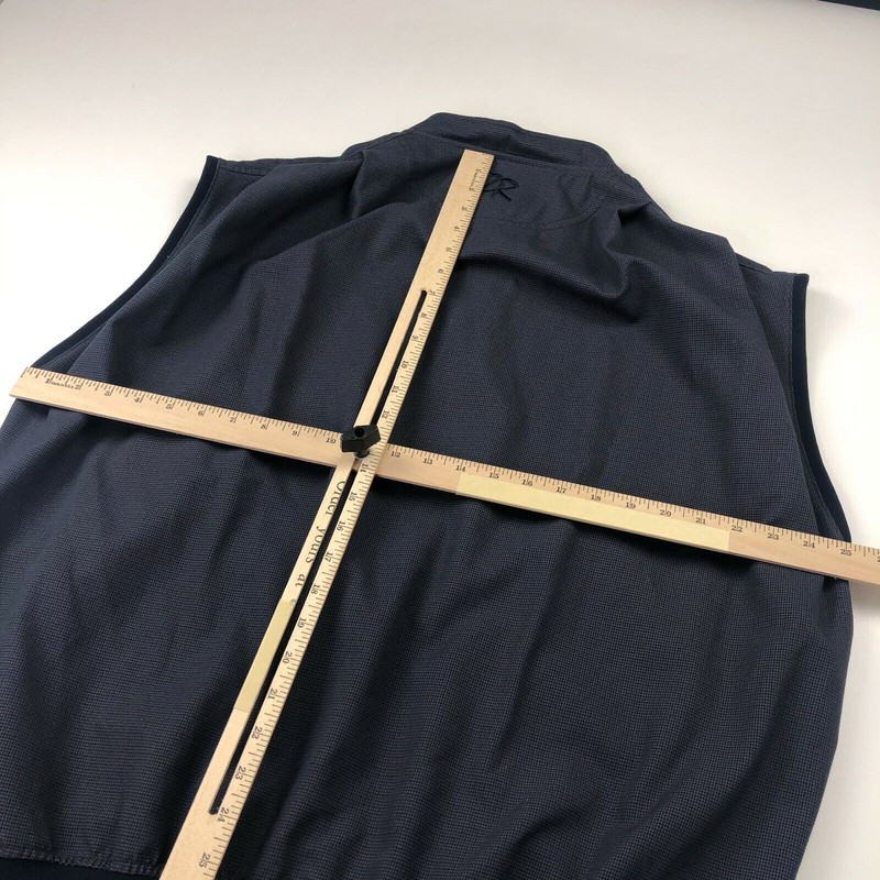 Zero Restriction Golf Large Men's Pullover No Stretch Wind Vest Check Blue gallery