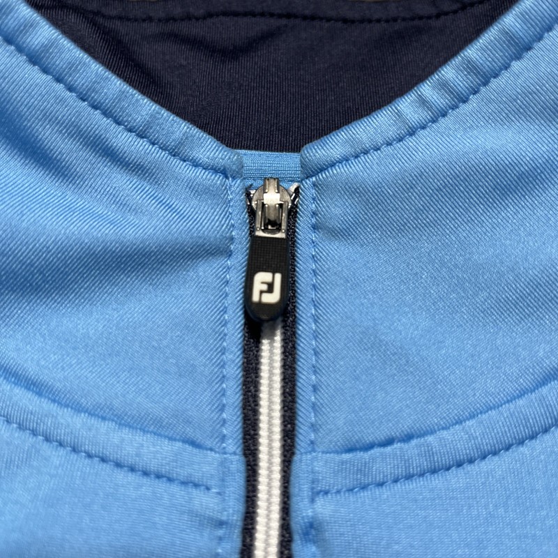 FootJoy Quarter Zip Pullover Mens Medium Blue Golf Performance Jersey Eagle Logo gallery