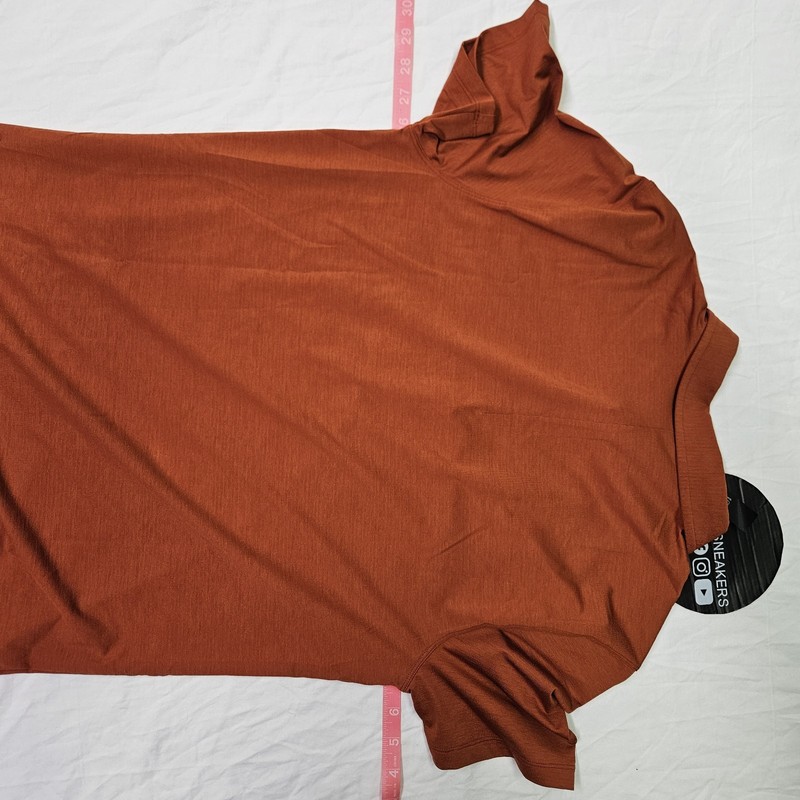 Lululemon Evolution Short Sleeve Polo ATRU Autumn Rust Men's Size Medium gallery