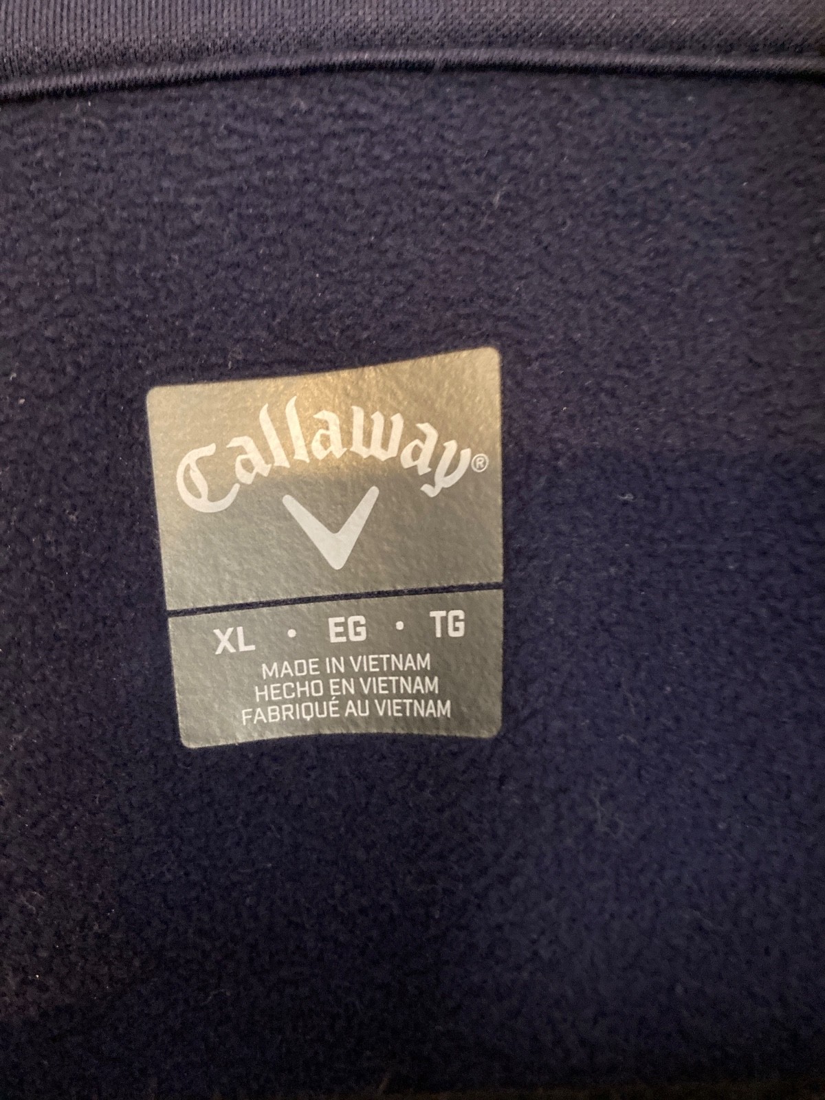 Callaway 1/4 Zip Golf Sweater Mens Xtra Large Navy Blue Dual Utility Pockets gallery