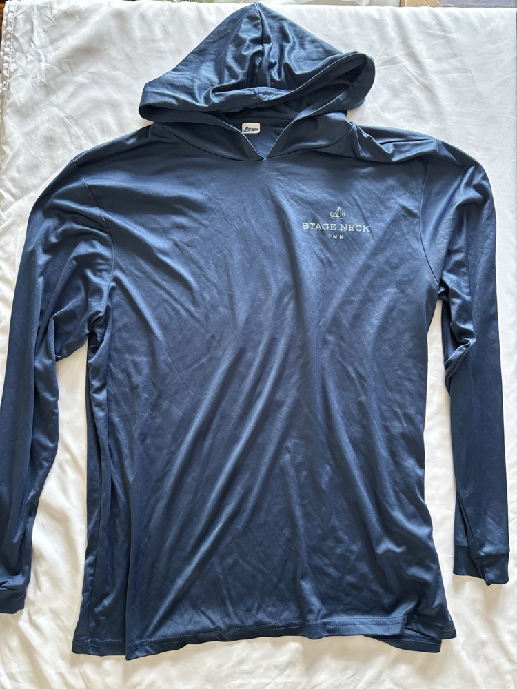 Paragon Blue Long Sleeve Hooded Pullover SPF 50+ Sun Protection Hoodie XL