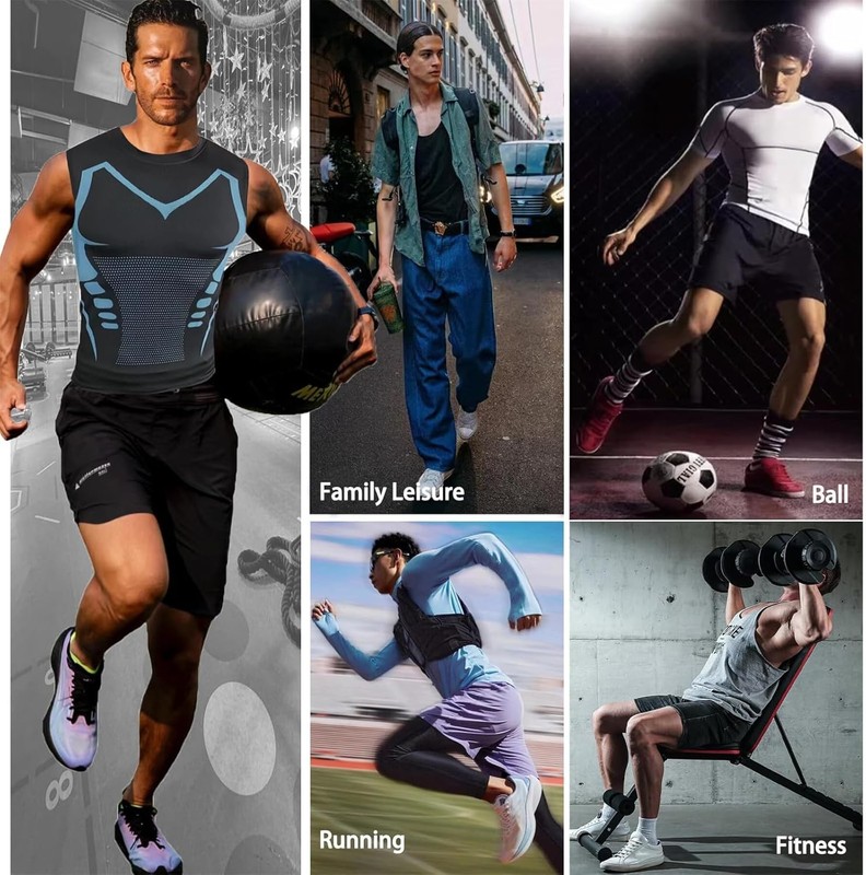 Men Tight Sleeveless Vest Compression High Elastic Quick Dry Tank Top Bsae Layer gallery