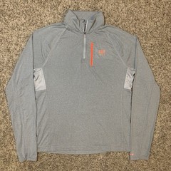 Abercrombie & Fitch Active 1/4 Zip Adult XXL Gray Muscle Long Sleeve Shirt
